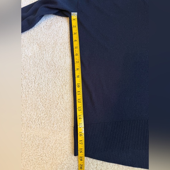 LOFT Deep Blue Knit Top size Small - Picture 10 of 11